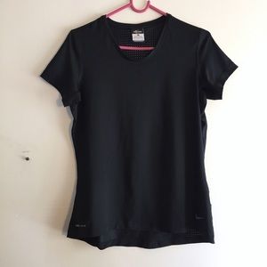Black Nike Dri-Fit Mesh Athletic Top Large